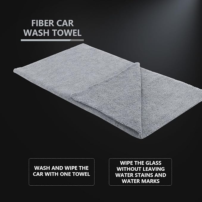 SPTA Microfiber Cleaning Cloth, Car Wash Towels, Terry Streak Free Reusable and - Image 5
