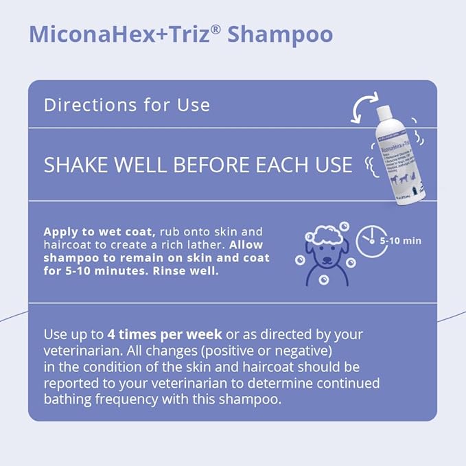 MiconaHex+Triz Shampoo for Dogs, Cats and Horses, 16 oz - Image 3