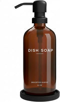 Amber Glass Dish Soap Dispenser by BrighterBarns