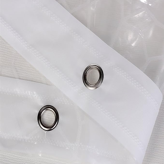 AooHome Clear Extra Long Shower Curtain Liner, 3D Water Cube Modern Vinyl - Image 6