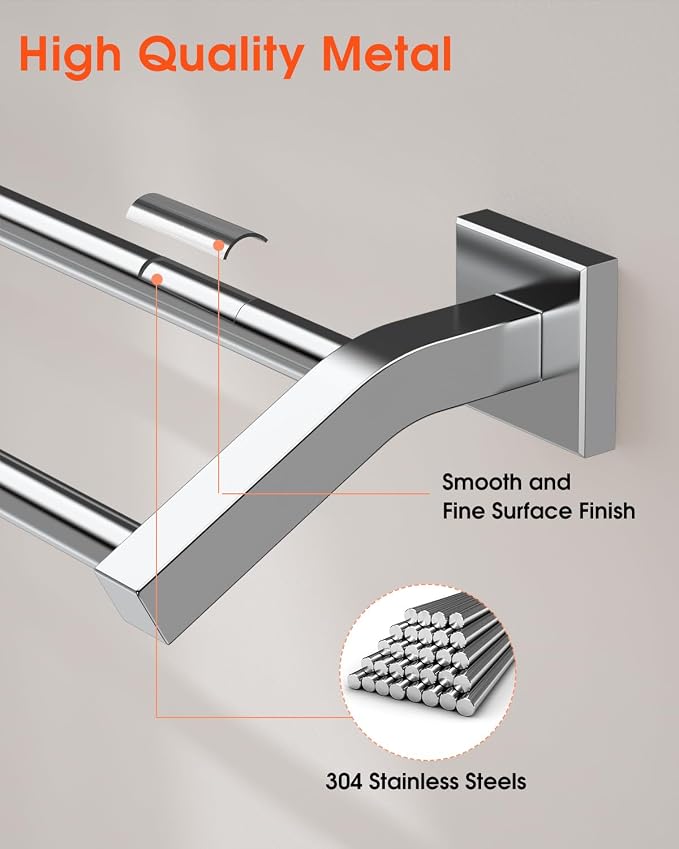 Alise Double Bath Towel Bars Towel Racks - Image 6