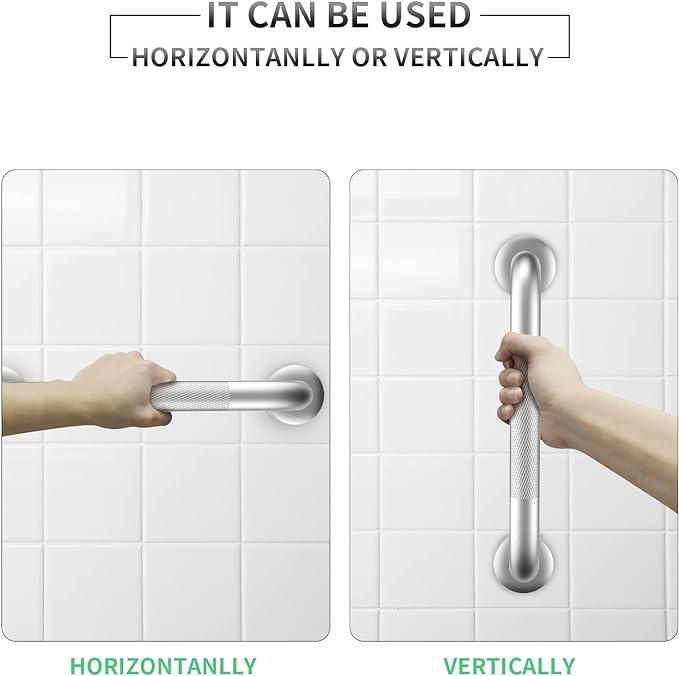 2 Pack 18 Inch Grab Bars for Bathtubs and Showers, Anti Slip Shower Grab Bars - Image 3