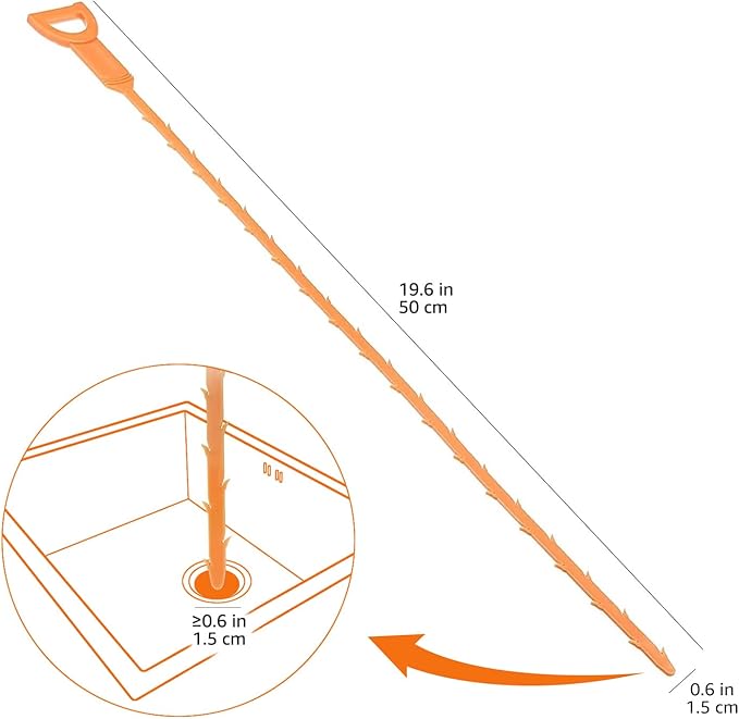 Amazon Basics Flexible Drain Clog Remover Snake Tool, Effective - Image 5