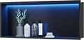 RGB LED Light Shower Niche, Matte Black 30X12 in Stainless Steel Wall Niche by Unknown