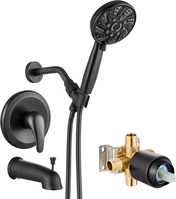 gotonovo Bathroom Shower Head Kit High Pressure Combo System Shower Faucet 6 by HOME
