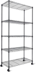 Whitmor 5 Tier Shelving Unit, Adjustable Storage Shelves by Whitmor
