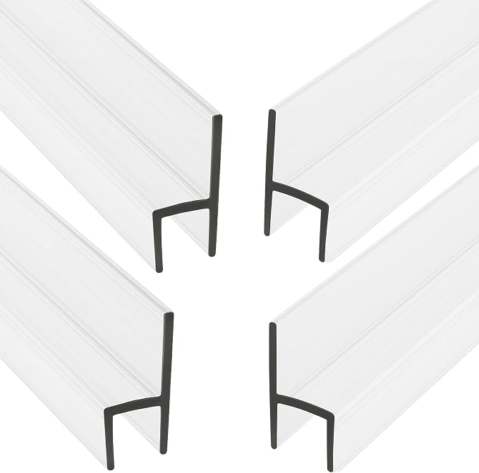 CBW Frameless Shower Door Side Seal Strip H-Type 180 Degree 85'' Length by KCHardware