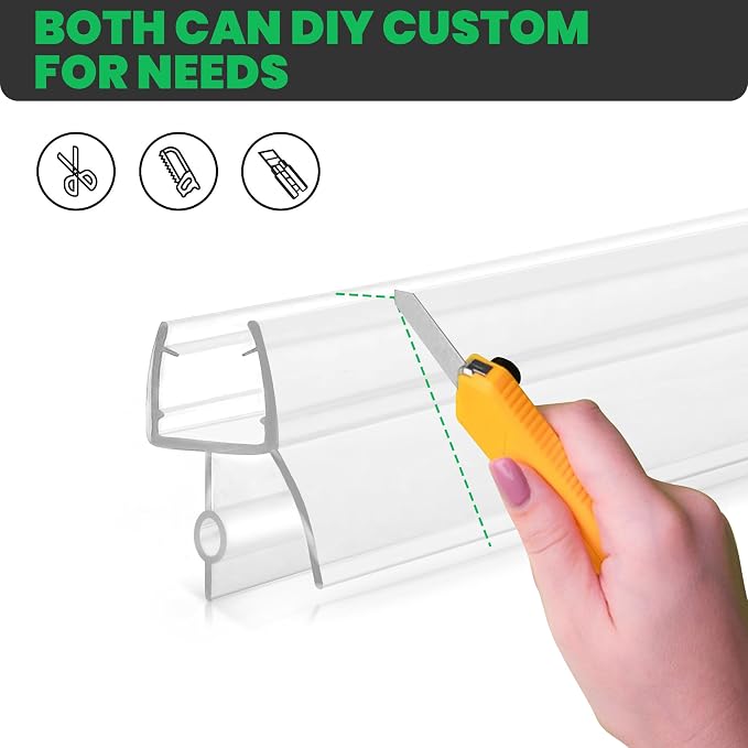 Bathroom Shower Door Seal Strip, PVC Transparent Shower Door Seal Strip - Image 4