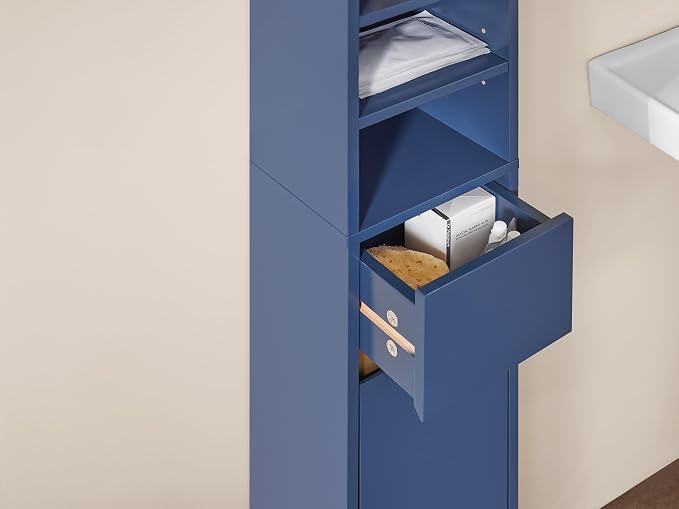 SoBuy Bathroom Narrow Storage Cabinet Skinny Tall Unit - Image 7