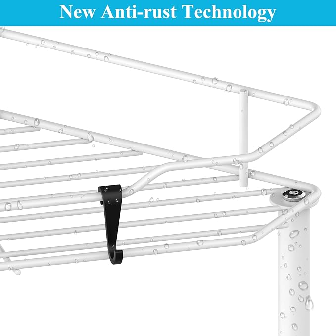 4 Tier Floor Standing Corner Shower Caddy Organizer Shelf - Image 3