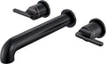 SITGES Solid Brass Wall Mount Tub Filler, High Flow Bathtub Faucet Set by SITGES