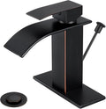Bathroom Faucets with Lift Rod Drain Oil Rubbed Bronze Waterfall Bathroom Sink by LUFG