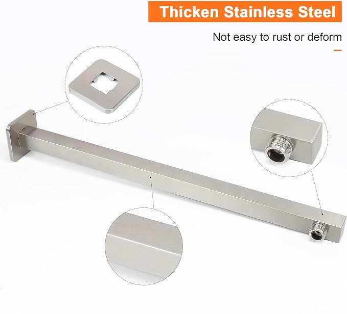 HarJue Shower Arm, Rain Shower Head Extension Extender, - Image 3