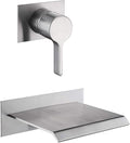 sumerain Waterfall Wall Mount Tub Filler Brushed Nickel by SUMERAINFAUCETS