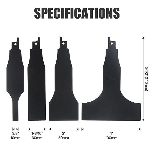 4PCS 2/5-4inch HCS reciprocating Saw Blade Saber Shovel Length Cleaning Tool - Image 6