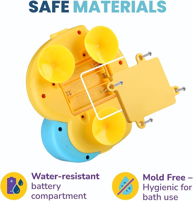 Yellow Duck Water Spray Suction Cup Toddler Bath Toy - Image 4