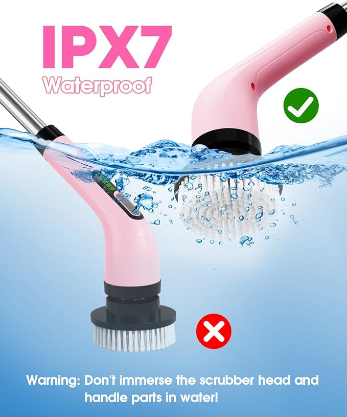Electric Spin Scrubber for Cleaning Bathroom: Cordless Power Shower Scrubber - Image 8