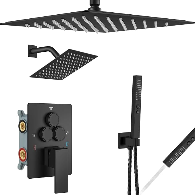 Aolemi Shower Faucet Set Ceiling Mount Shower System Rough-in Valve and Shower by Aolemi