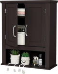 VINGLI Bathroom Cabinet Wall Mounted Espresso Wall Cabinet Floating Cabinet by VINGLI