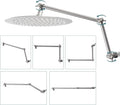 iFealClear All Metal 16" Shower Head Extension Arm, Solid Brass Shower Head by iFealClear
