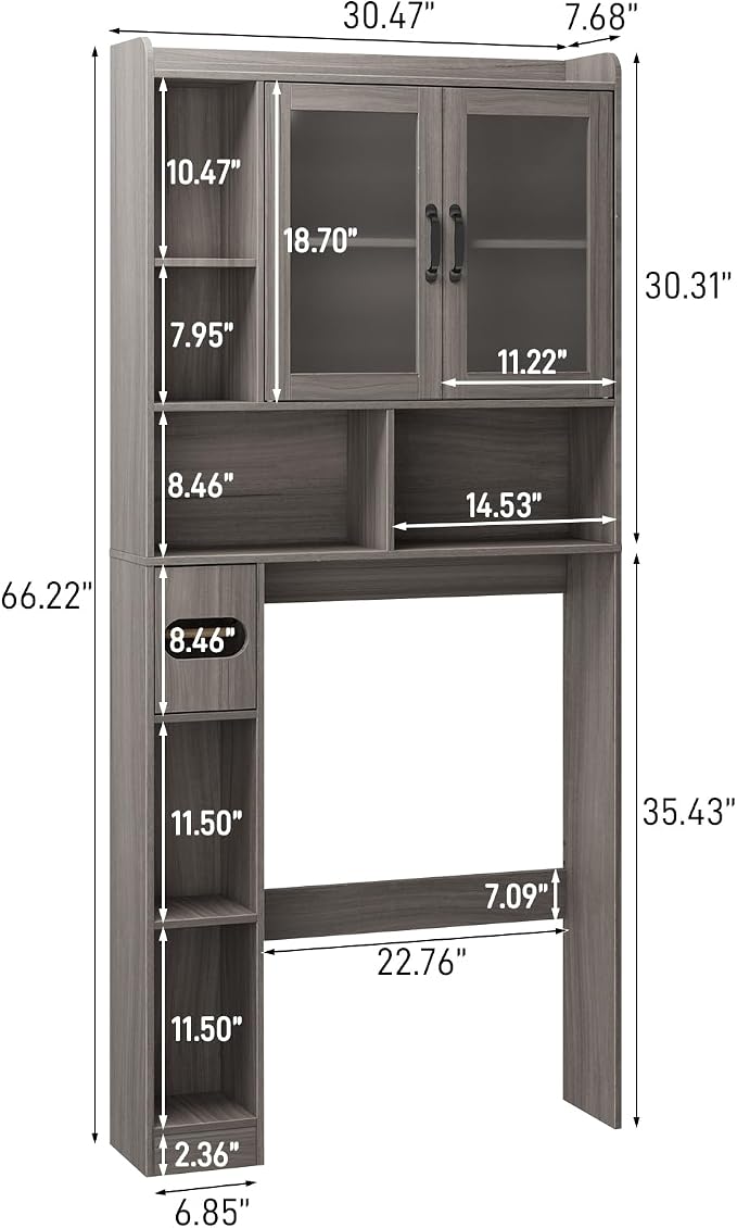 Vabches Over The Toilet Storage Cabinet, Farmhouse Storage Cabinet Over Toilet - Image 2