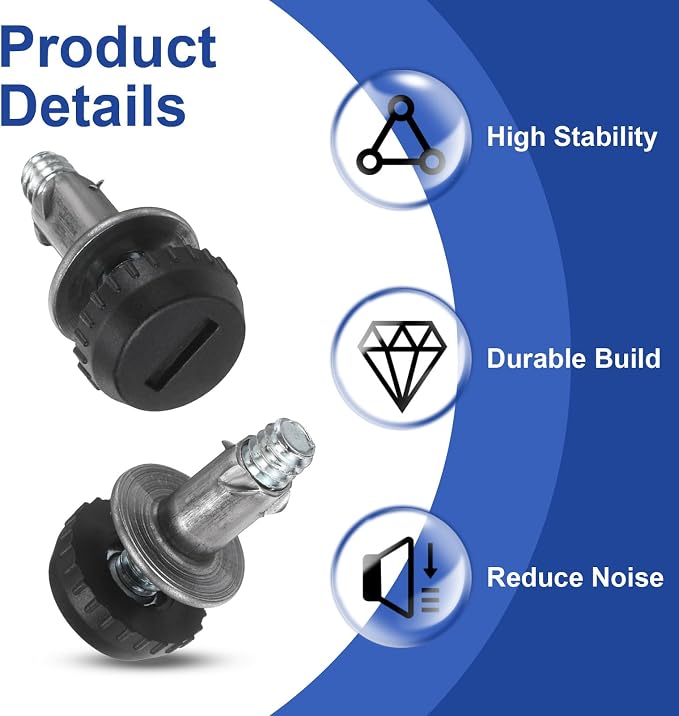 uxcell 1/4"-20 Thread Furniture Feet Levelers, 8Set 27mm L Adjustable Furniture - Image 3
