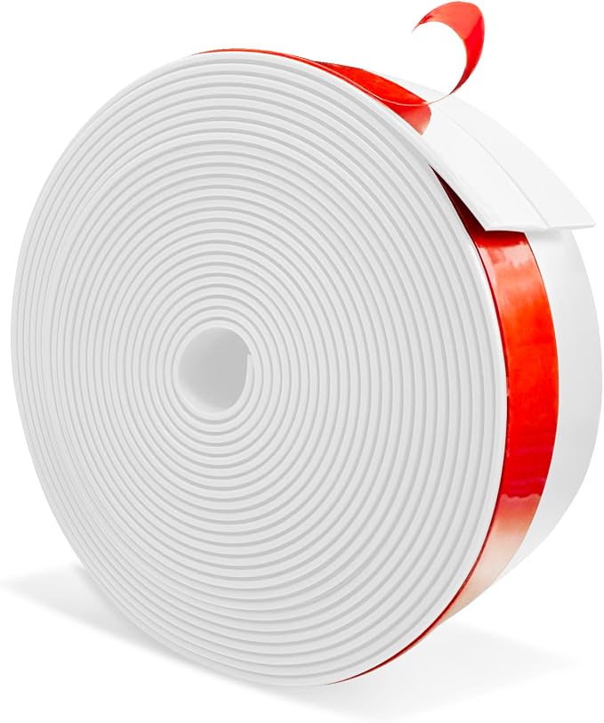 Wide Silicone Weather Stripping, 2 inch x 20 Ft Door Draft Stopper, Silicone by Todaylin
