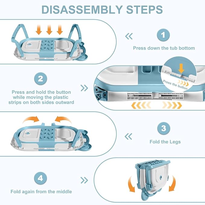 TPN Collapsible Baby Bathtub for Infants to Toddler - Image 5
