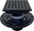 4" Matte Black Shower Floor Drain Square by SISEHO-HomeMall