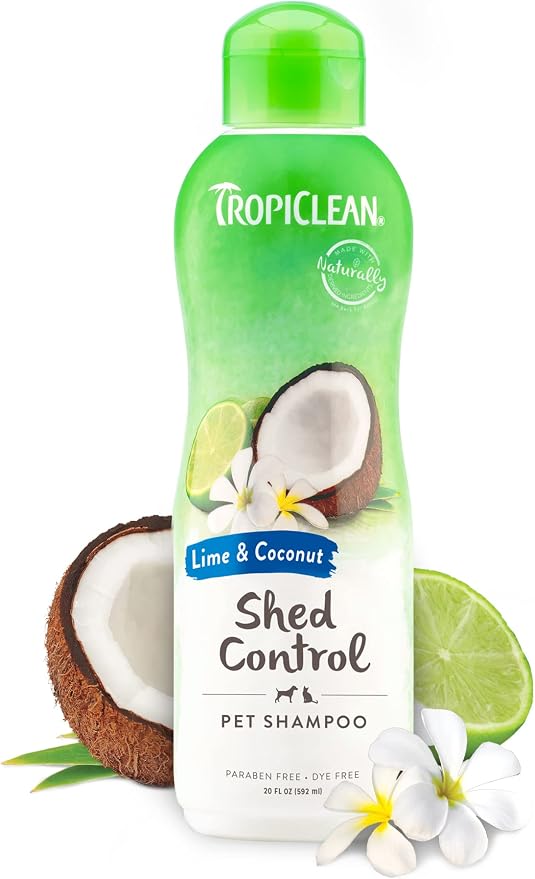 TropiClean Deshedding Dog Shampoo, Fast-Acting Shedding Control & Coat Softener by TropiClean