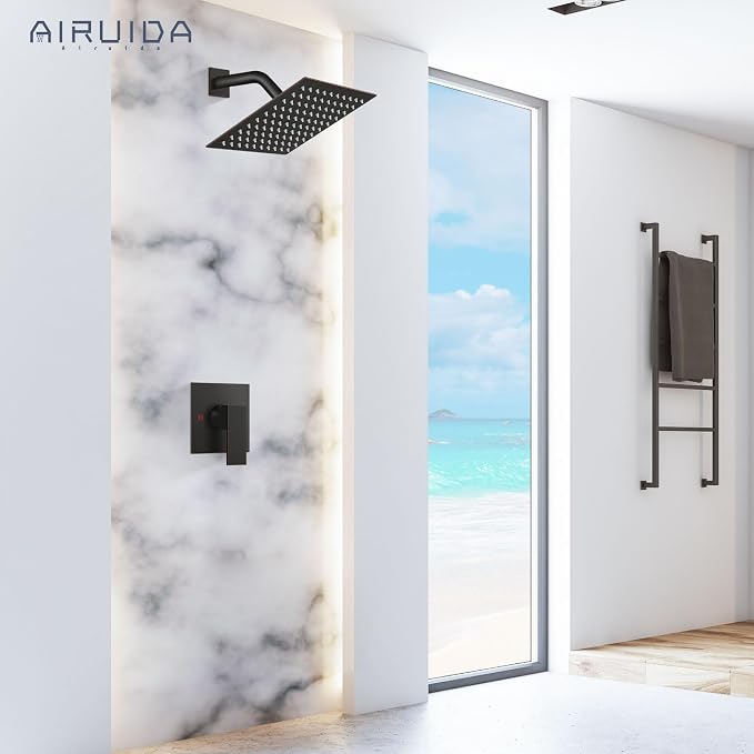 Airuida Shower Faucet Set Bathroom Rain Shower System SUS304 Stainless Steel - Image 3