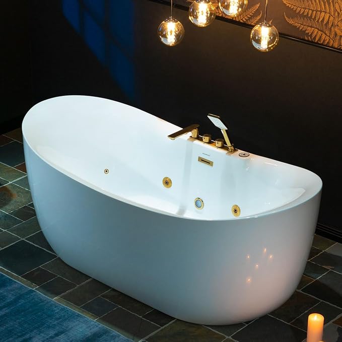 WOODBRIDGE 72" x 35-3/8" Whirlpool and Air Bath Heated Soaking Combination Tub - Image 19