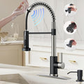 Smart Touch On Kitchen Faucet, 3 Modes Pull Down Sprayer, Sensor Activated by VIDEC