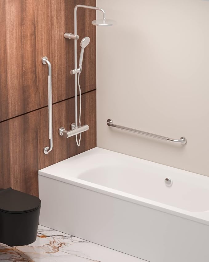 32 Inch Anti Slip Shower Grab Bar, Munzong Stainless Steel Bathroom Grab Bar - Image 6