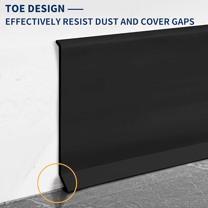 Flexible Baseboard Molding Trim 6 Inch Self-Adhesive Vinyl Wall Base Peel and - Image 4