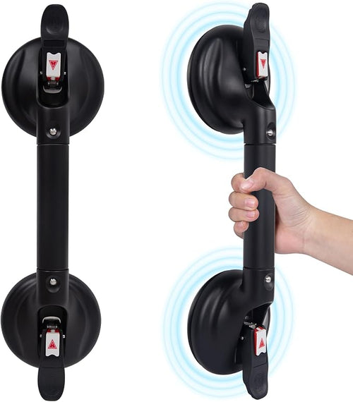 17inch Suction Shower Grab Bar, Portable Shower Handle Bar Suction Grip Bar by HEINSY