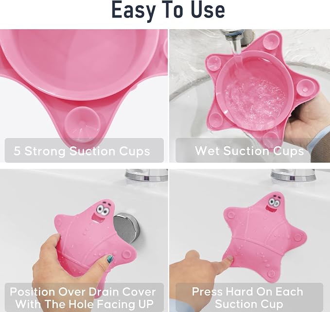 HengLiSam Bathtub Overflow Drain Cover, Starfish-Shaped Silicone Bath Tub Drain - Image 4