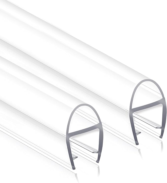 Shower Door Seal Strip, 2 Pack*78" L U-Shape Shower Door Side Seal Bottom Seal by SHOWERBATHTUBDOORSDEVELOPER