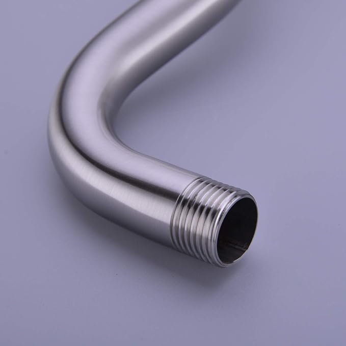TRUSTMI Angled Shower Arm with Flange, 8-Inches Curved Stainless Steel Extension - Image 6