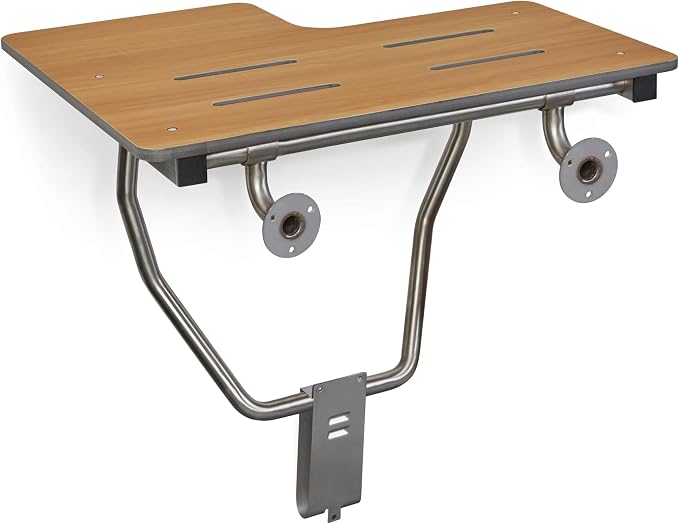 Seachrome 26" x 22.5” Teak Reversible Folding Transfer Tub/Shower Seat - Image 8