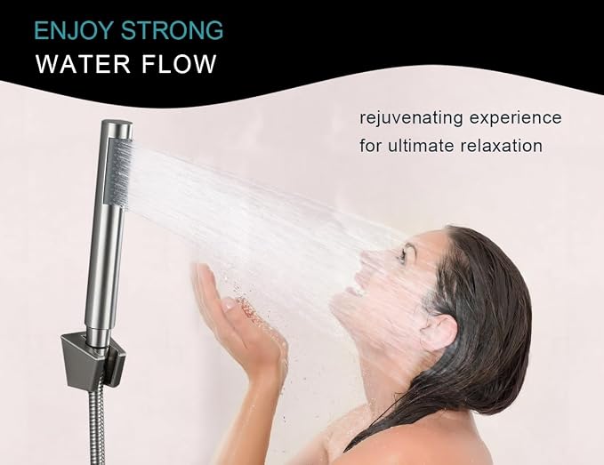 Handheld Shower Head with Hose, Hand Held Shower Wand Head with Long Hose - Image 3