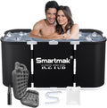 Smartmak Ice Bath Tub with Cover, Portable XL Large Cold Plunge Tub by Smartmak