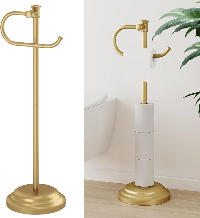 Hoimpro 25" Toilet Paper Roll Tissue Holder Free Standing by Hoimpro
