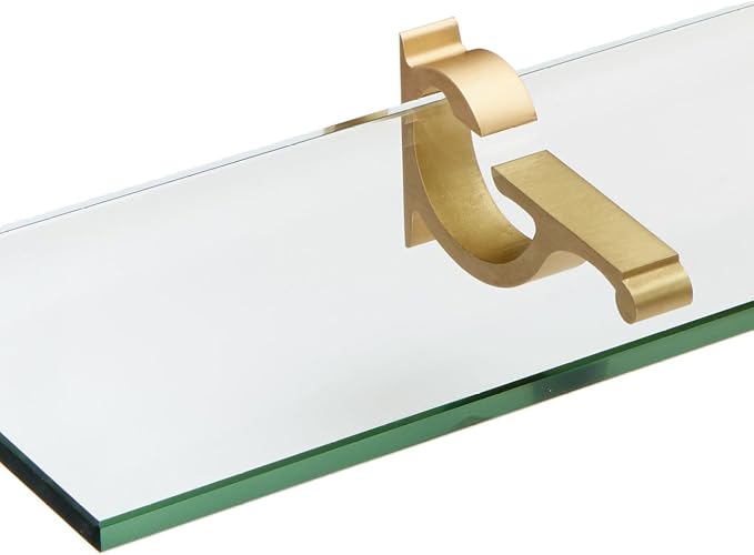 Spancraft Glass M-4.75x12-Brushed Bronze Monarch Glass Shelf, Brushed Bronze - Image 2