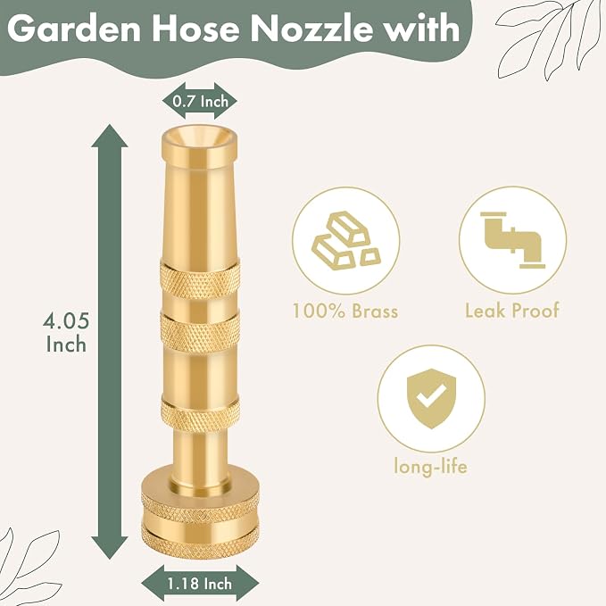 Twinkle Star High Pressure Hose Nozzle, Garden Hose Nozzle, 3/4” GHT Hose - Image 2
