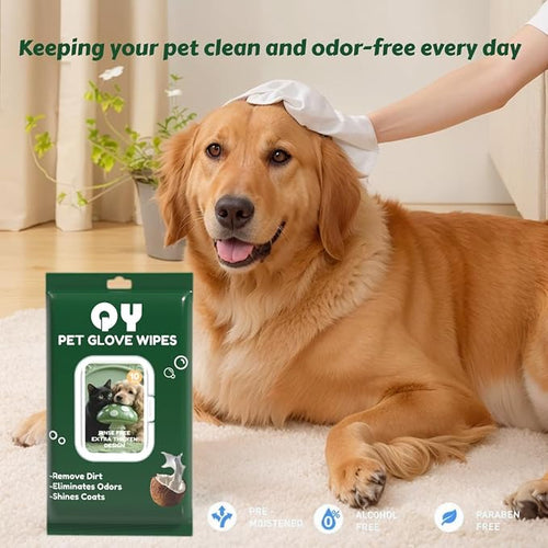 10-Pack Pet Cleaning Glove Wipes - Image 2