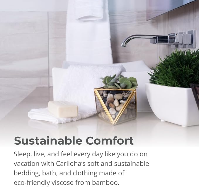 Cariloha Bath Towel | White |28"x54" | Turkish Cotton & Viscose Material Blend - Image 5