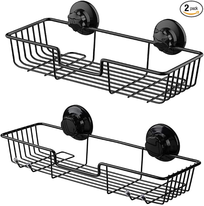 SANNO Suction Cup Shower Caddy Bathroom Caddies Storage Combo Organizer by SANNO