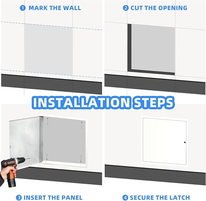 24" x 24" Metal Access Panel, 1MM Thickened Access Panel - Image 5
