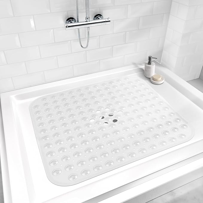 AmazerBath Shower Mat Non Slip 21 x 21 Inches, Square Shower Mat - Image 2